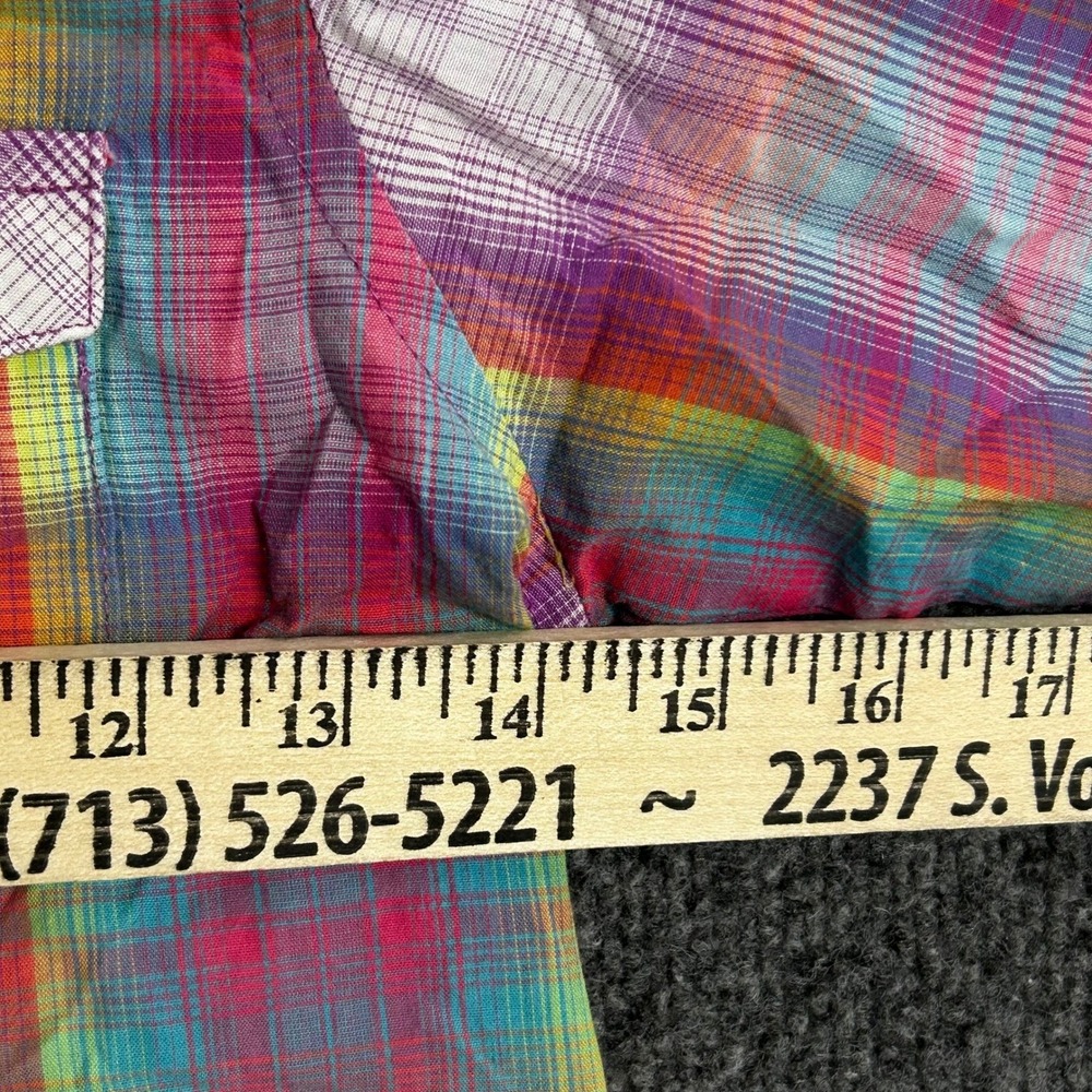 Wrangler Western Shirt Womens Size S Multi Color Plaid Pearl Snap Long Sleeve - Picture 3 of 7